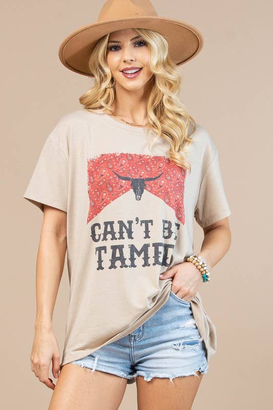 NICOLE WESTERN GRAPHIC BASIC T-SHIRT