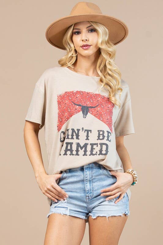 NICOLE WESTERN GRAPHIC BASIC T-SHIRT