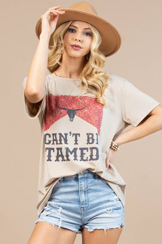 NICOLE WESTERN GRAPHIC BASIC T-SHIRT