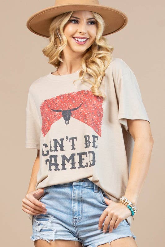 NICOLE WESTERN GRAPHIC BASIC T-SHIRT