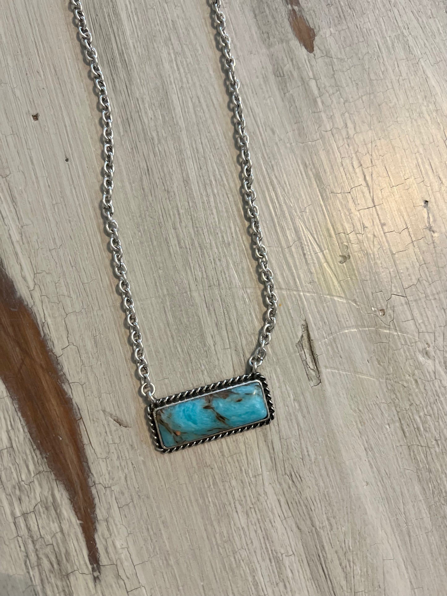 Turquoise Bar Necklace