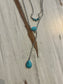 Layered Turquoise Lariat Necklace