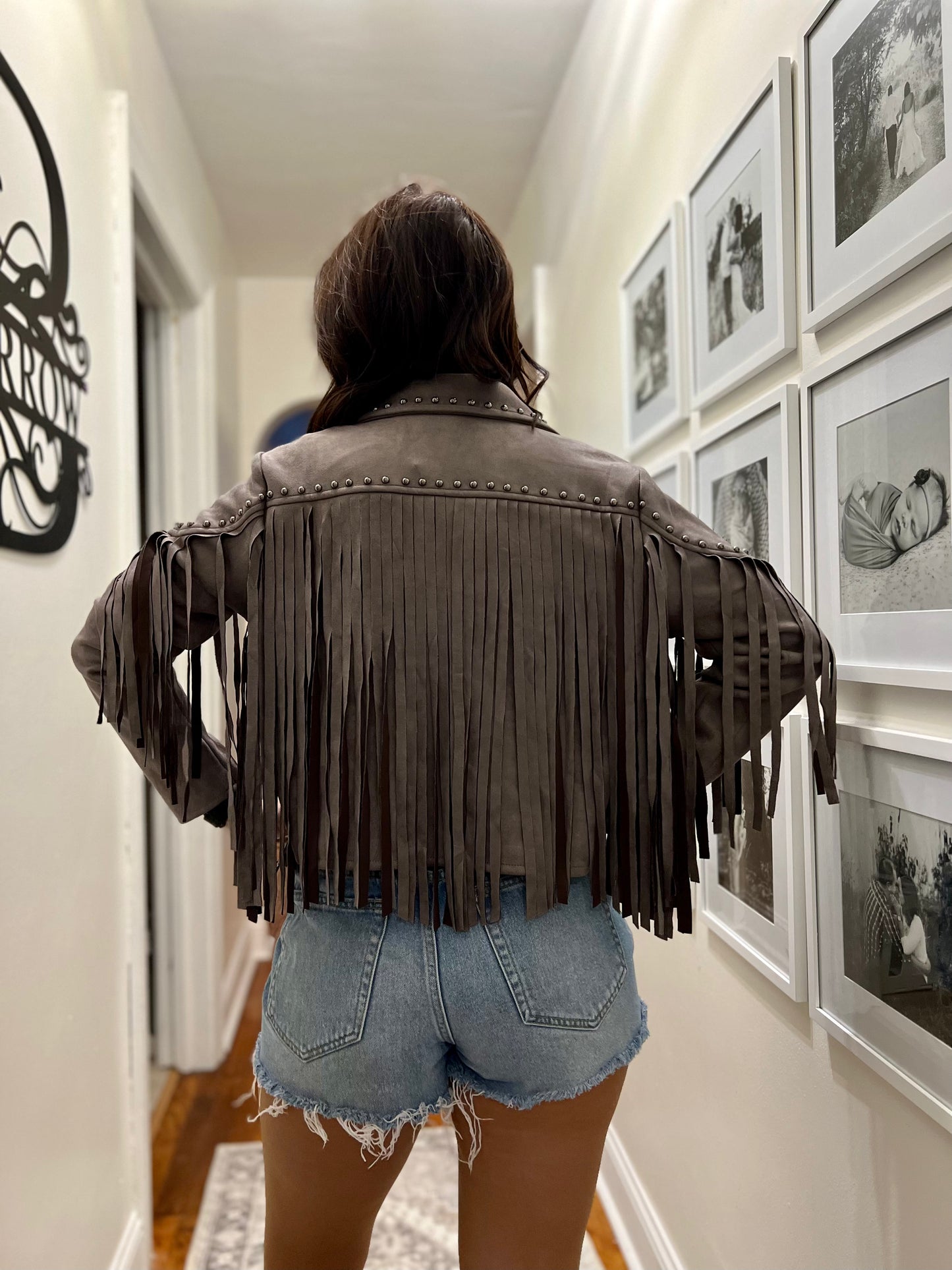 Studded Fringe Jacket