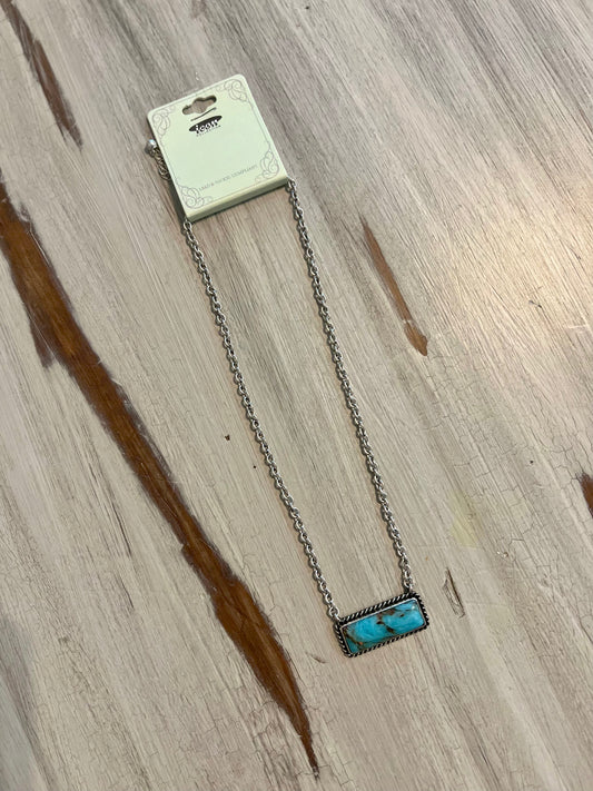 Turquoise Bar Necklace