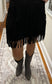 Wyld Fringe Skirt-Black