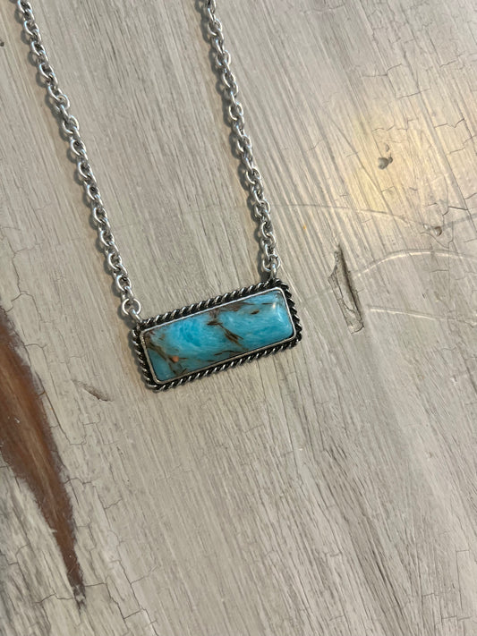 Turquoise Bar Necklace