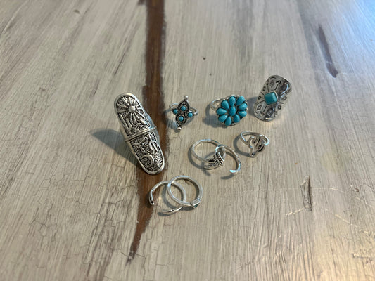 Turquoise Ring Set